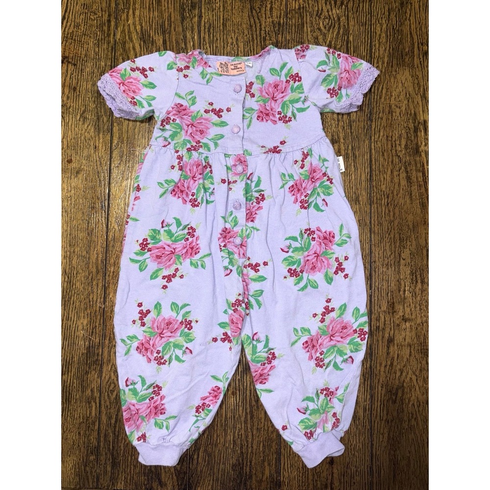 Vintage floral romper toddler girls 2t made in USA